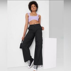 Wild Fable | Wide-Leg Cargo Pants in Black Size Medium